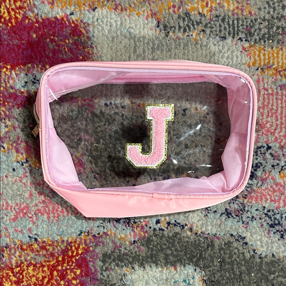 Pink Transparent “J” Pouch